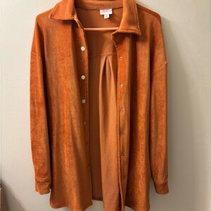 LuLaRoe Orange Teddy Jacket